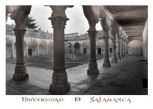 Lámina Patio de Escuelas Menores. Universidad de Salamanca